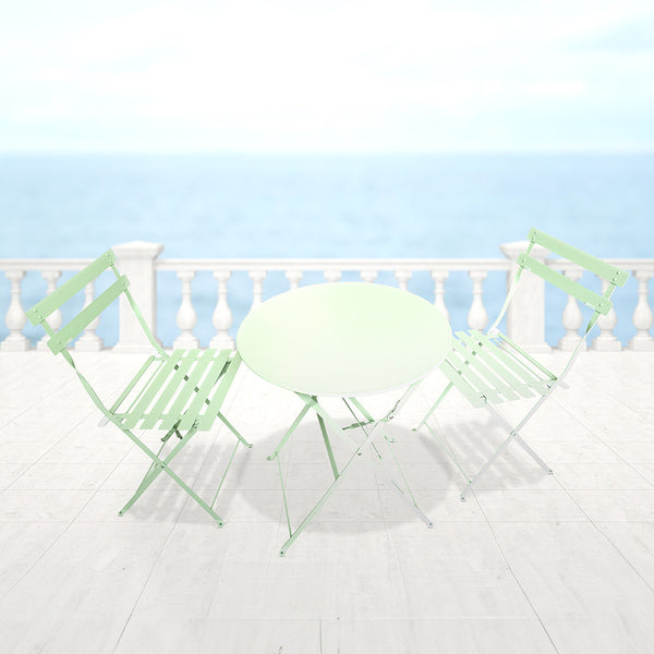 TABLE DE BISTROT RONDE ET 2 CHAISES (3)