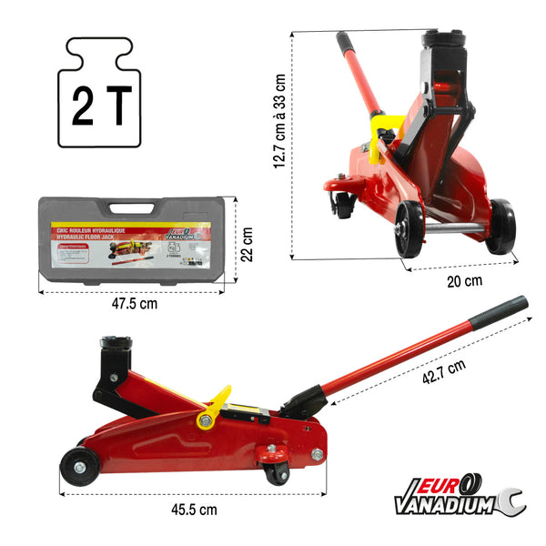 CRIC ROULEUR HYDRAULIQUE 2 TONNES (5)