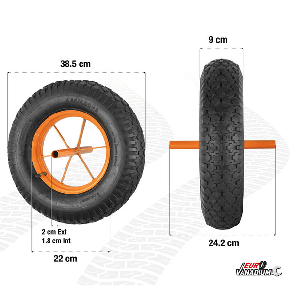 ROUE DE BROUETTE GONFLABLE Ø 375 MM (2)