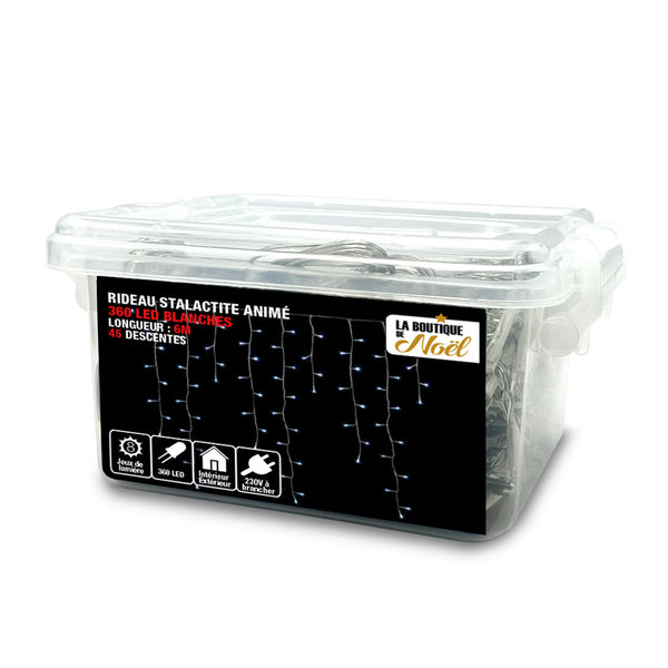 GUIRLANDE STALACTITES ÉLECTRIQUE (2) & GUIRLANDE STALACTITES 6M 360 LED BLANC
