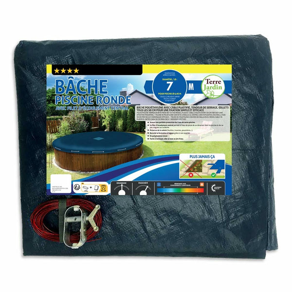 BÂCHE PISCINE RONDE 140 G/M² (5)