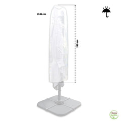 HOUSSE PARASOL DÉPORTÉ PLASTIQUE BLANC (1)