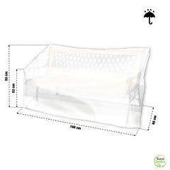 HOUSSE BANC DE JARDIN PLASTIQUE BLANC (1)