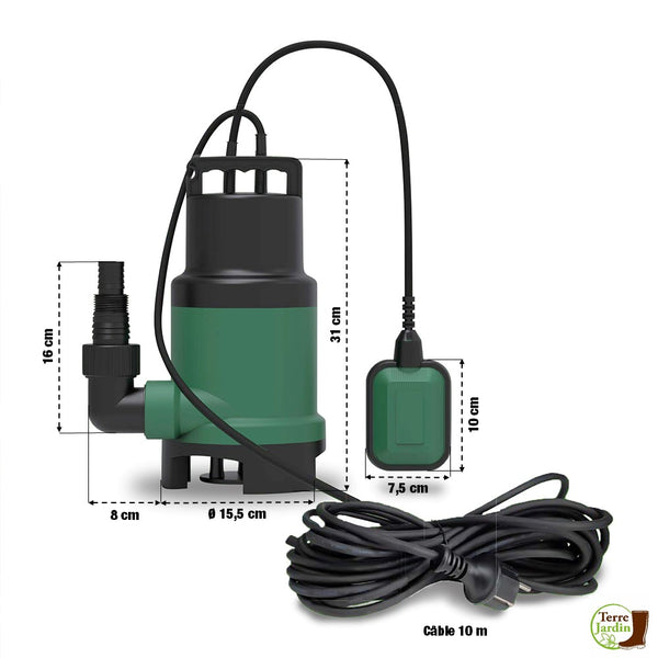 POMPE ÉVACUATION EAUX CHARGÉES 750W (3)