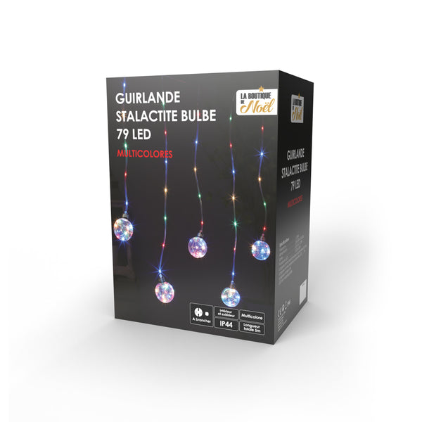 GUIRLANDE STALACTITE BULBE 79 LED (2)