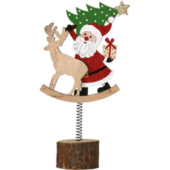 PÈRE NOËL À RESSORT SUR RONDIN (1)