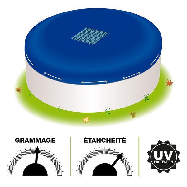 BÂCHE PISCINE RONDE 140 G/M²