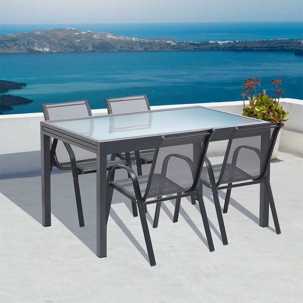 TABLE EXTENSIBLE VERRE TREMPÉ (8)
