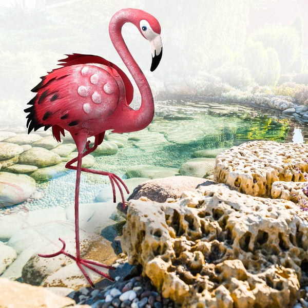 FLAMANT ROSE MÉTAL (3)