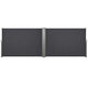 PARAVENT DOUBLE RÉTRACTABLE GRIS 6X1,6 M