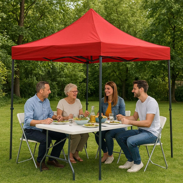 TENTE PLIANTE PRO 3 X 3 M ROUGE (3)