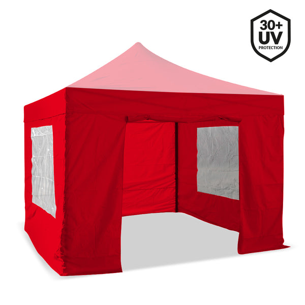 MURS TENTE PLIANTE PRO 3 X 3 M (5) & MURS TENTE PLIANTE PRO 3 X 3 M ROUGE