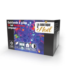 GUIRLANDE TIMER À PILES (1) & GUIRLANDE LED À PILES 50 LED MULTICOLORE