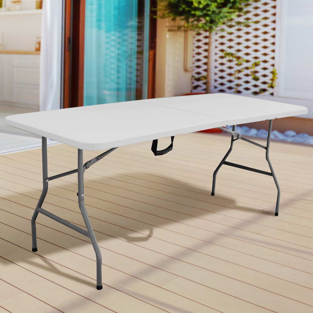 Table Pliante Transportable de Camping - 120 x 60 x 55/63/70 cm - Hauteur Réglable - en Aluminium et MDF - Marron Table Pliante Transportable de Camping - 120 x 60 x 55/63/70 cm - Hauteur Réglable - en Aluminium et MDF - Marron