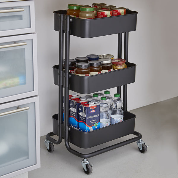 CHARIOT DE RANGEMENT DESSERTE NOIRE (10)