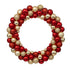 COURONNE BOULES ROUGES ET OR Ø 55 CM