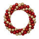 COURONNE BOULES ROUGES ET OR Ø 55 CM