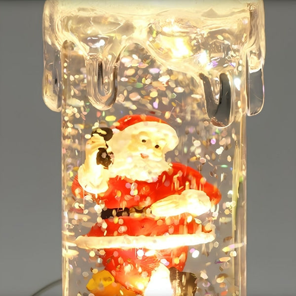 BOUGIE TRANSPARENTE LUMINEUSE AVEC DÉCORATION (4)