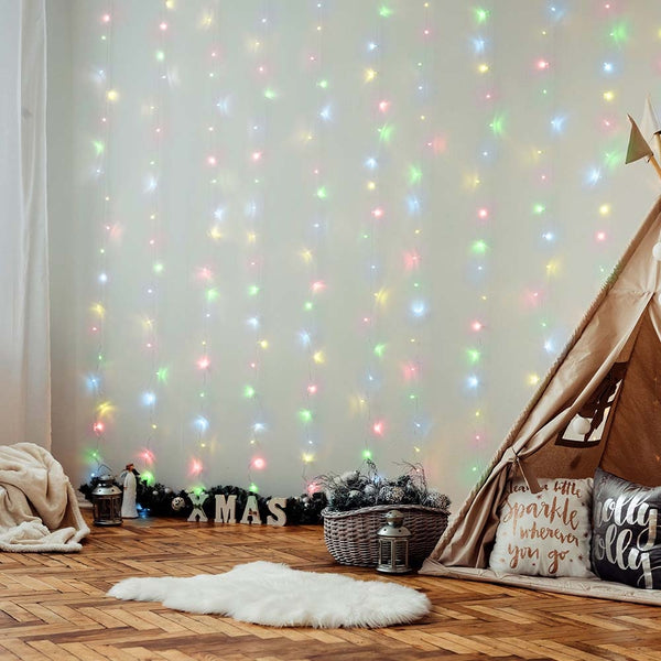 RIDEAU LUMINEUX CUIVRE 3 X 3 M USB AVEC TÉLECOMMANDE (2)