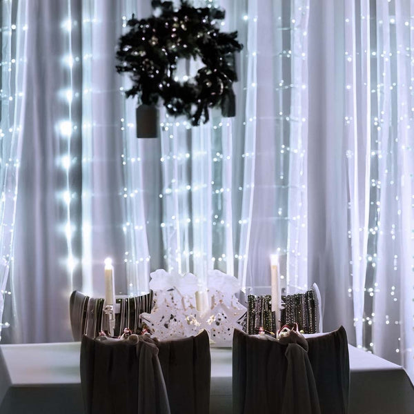 RIDEAU LUMINEUX CUIVRE 3 X 3 M USB AVEC TÉLECOMMANDE (1)