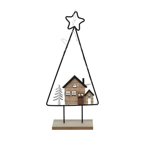 SAPIN EN MÉTAL LUMINEUX 8 LED 29 CM (1)
