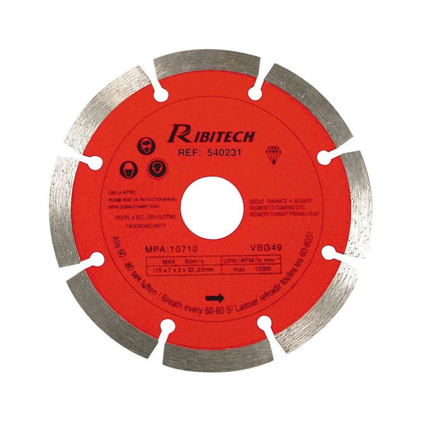 DISQUE  DIAMANT SEGMENTÉ Ø 115 MM