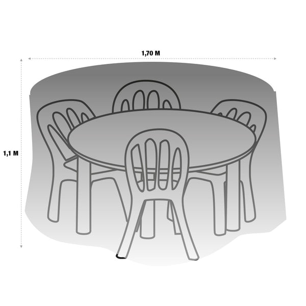 HOUSSE DE TABLE RONDE PLASTIQUE BLANC (3)