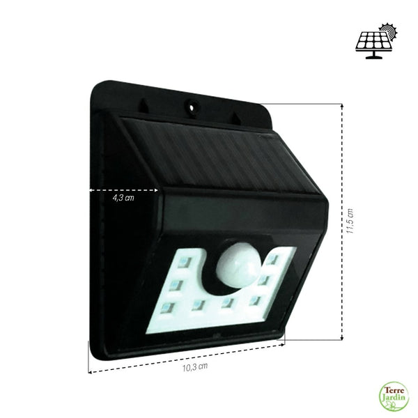 LAMPES MURALES RADAR SOLAIRES 8 LED SMD X2 (1)