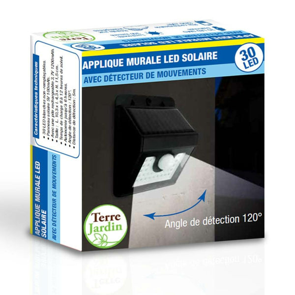 LAMPE MURALE RADAR SOLAIRE 30 LED SMD (5)