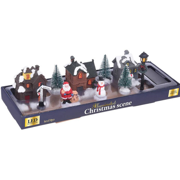 SET 10 PCS POUR VILLAGE DE NOËL (2)