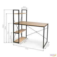 BUREAU MEMPHIS AVEC ETAGERES (1)