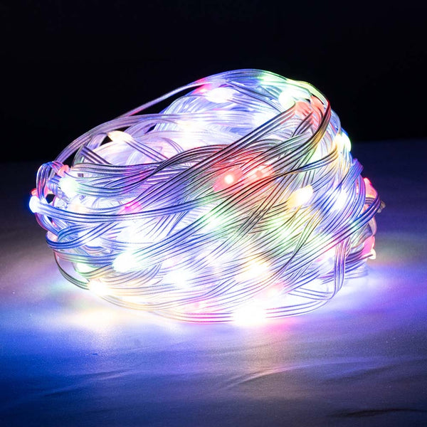 CORDON PLAT LED SOLAIRE ET USB MULTICOLORE 15 M (3)