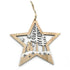 ETOILE BOIS PAILLETTE A SUSPENDRE 19,5 CM